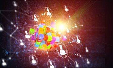 Sosyal bağlantı çizgileri.