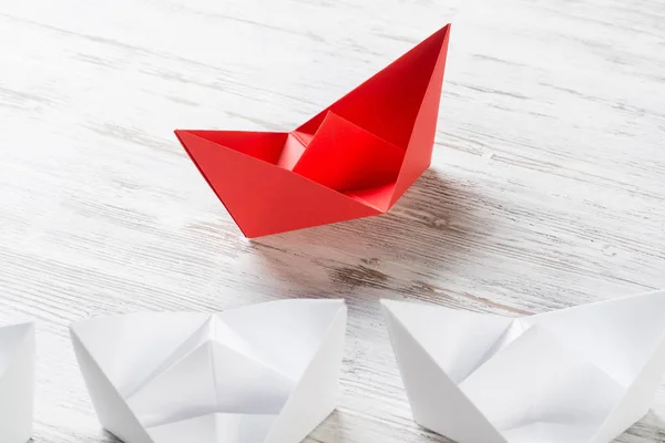 Conjunto de barcos origami — Foto de Stock