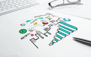 İş çalışma alanı klavye ile