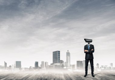 Kamera zoom ile meçhul iş adamı