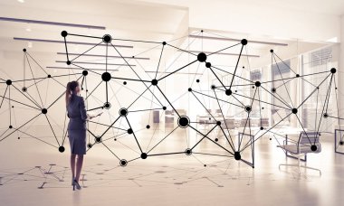 Modern ofis şık iş kadını