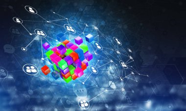 Sosyal bağlantı çizgileri.