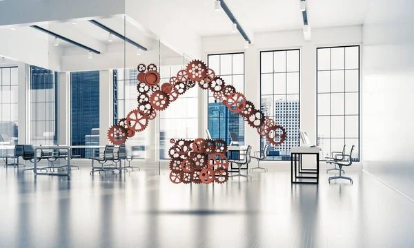 House sign made of connected gears — Stock Photo, Image