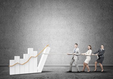 grafik çekerek iş adamları