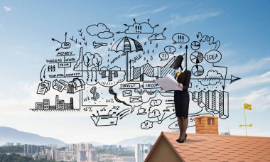 Kamera zoom ile meçhul iş kadını