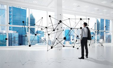 modern ofis iç usinessman