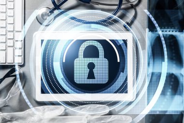  güvenlik kavramı medya ekranında