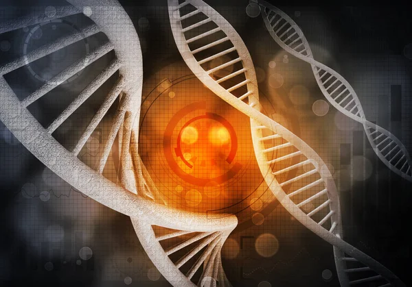 Концепція дослідження молекул ДНК — стокове фото