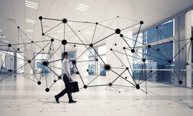 modern ofis iç usinessman