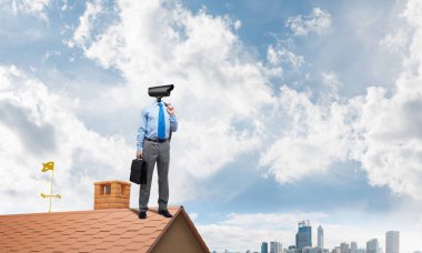 Kamera zoom ile meçhul iş adamı