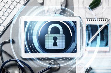  güvenlik kavramı medya ekranında