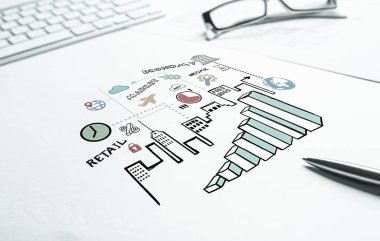 İş çalışma alanı klavye ile