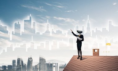 Kamera zoom ile meçhul iş kadını