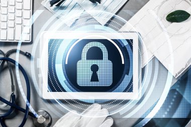  güvenlik kavramı medya ekranında