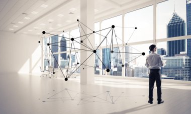 modern ofis iç usinessman