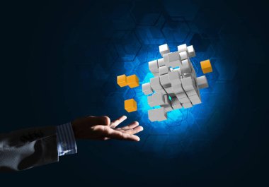 küp şekil yenilik sembolü olarak.