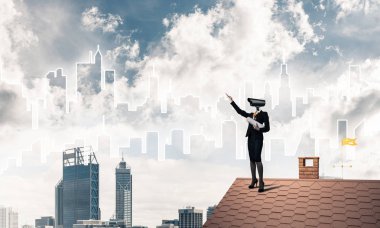 Kamera zoom ile meçhul iş kadını