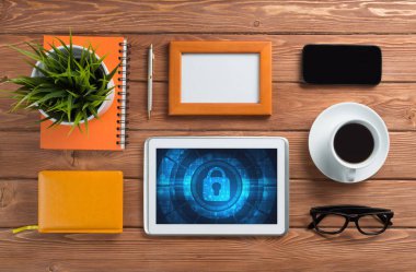 Web güvenlik ve teknoloji kavramı 