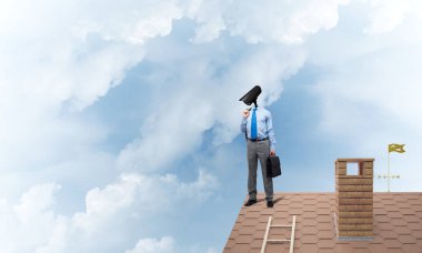 Kamera zoom ile meçhul iş adamı