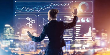 Arkadan iş kadını görünüşü 