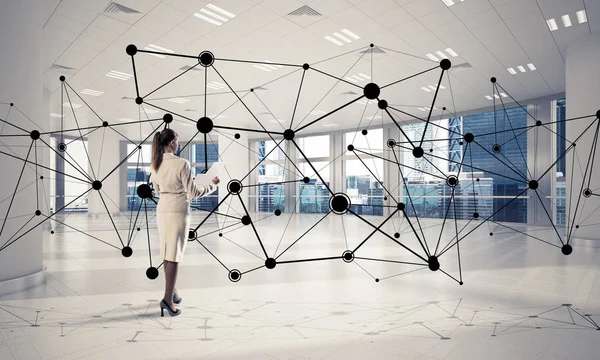 Elegant businesswoman in modern office — Stock Photo, Image