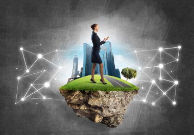 Modern kablosuz teknolojileri kavramı iş için etkili bir araç olarak