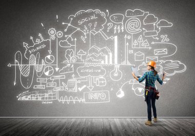 kask kadında mühendisi 