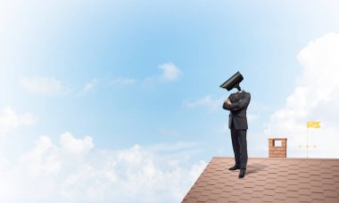 Kamera zoom ile meçhul iş adamı 