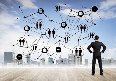 Arkadan görünüş iş adamı 