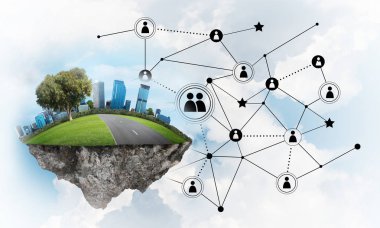 Modern ağ teknolojileri kavramı  