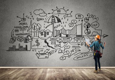 kask kadında mühendisi 