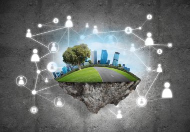 Modern ağ teknolojileri kavramı  