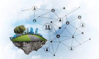 Modern ağ teknolojileri kavramı  