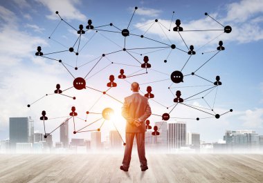 Arkadan görünüş iş adamı 