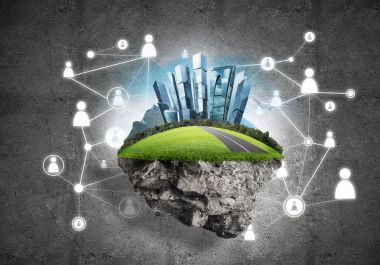 Modern ağ teknolojileri kavramı  