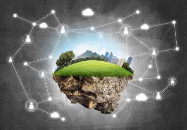 Modern ağ teknolojileri kavramı  