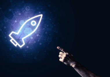 Roket parlayan simgesi 