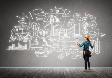 kask kadında mühendisi 