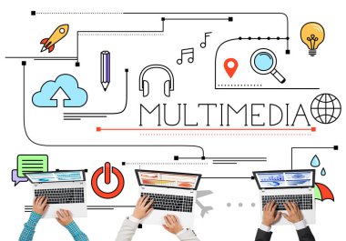 Bir grup insan cihazlar ile