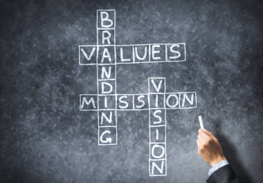 Seminer eğitmeni tahtaya resim çiziyor