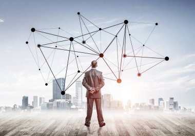 Arka ayakta işadamı 