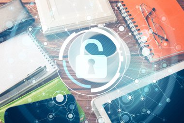 malzeme ahşap masa üstünde