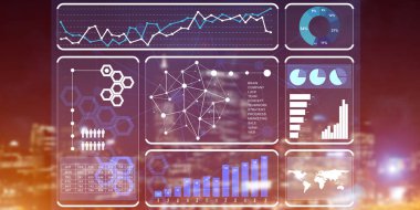 Mali danışmanlık ve analiz kavramı ile infographs 