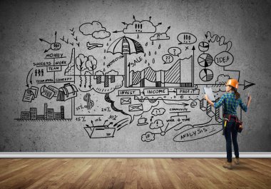 kask kadında mühendisi 