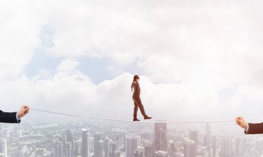 İşadamı blindfolder gözleri ile