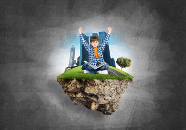 Sevimli çocuk okul çağındaki 