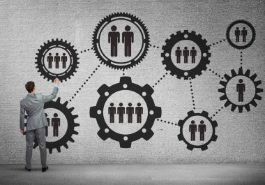 Arka ayakta işadamı 