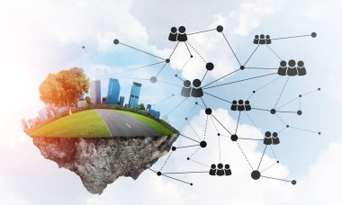 Modern ağ teknolojileri kavramı  