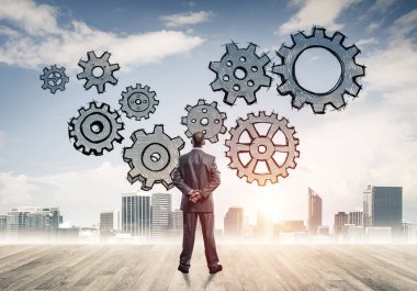 Arkadan görünüş iş adamı 