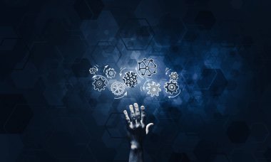 Parlayan dişli mekanizması simgesi 